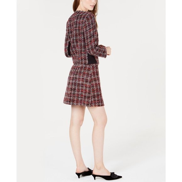 Maison Jules Tweed Mini Skirt, Purple, Size M - Picture 4 of 6